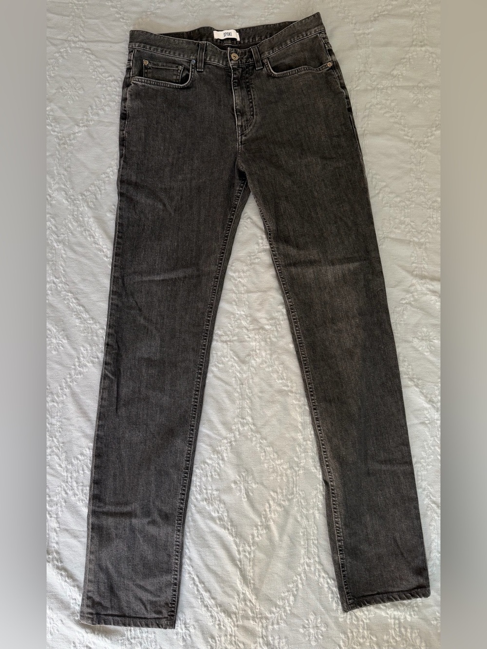 SPOKE Original Denim Jeans Men's 31 Build B Charcoal Straight Slim Fit